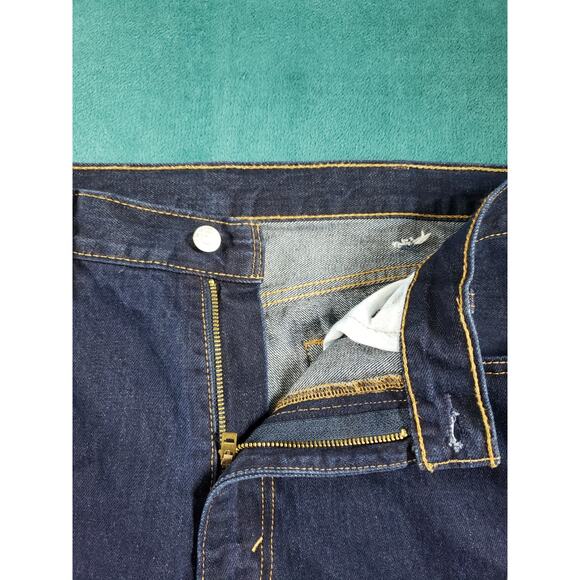 Levis 505 Jeans Size 38x21 Mens Blue Pants Red Tab Denim Relaxed Straight Hemmed - Picture 5 of 14